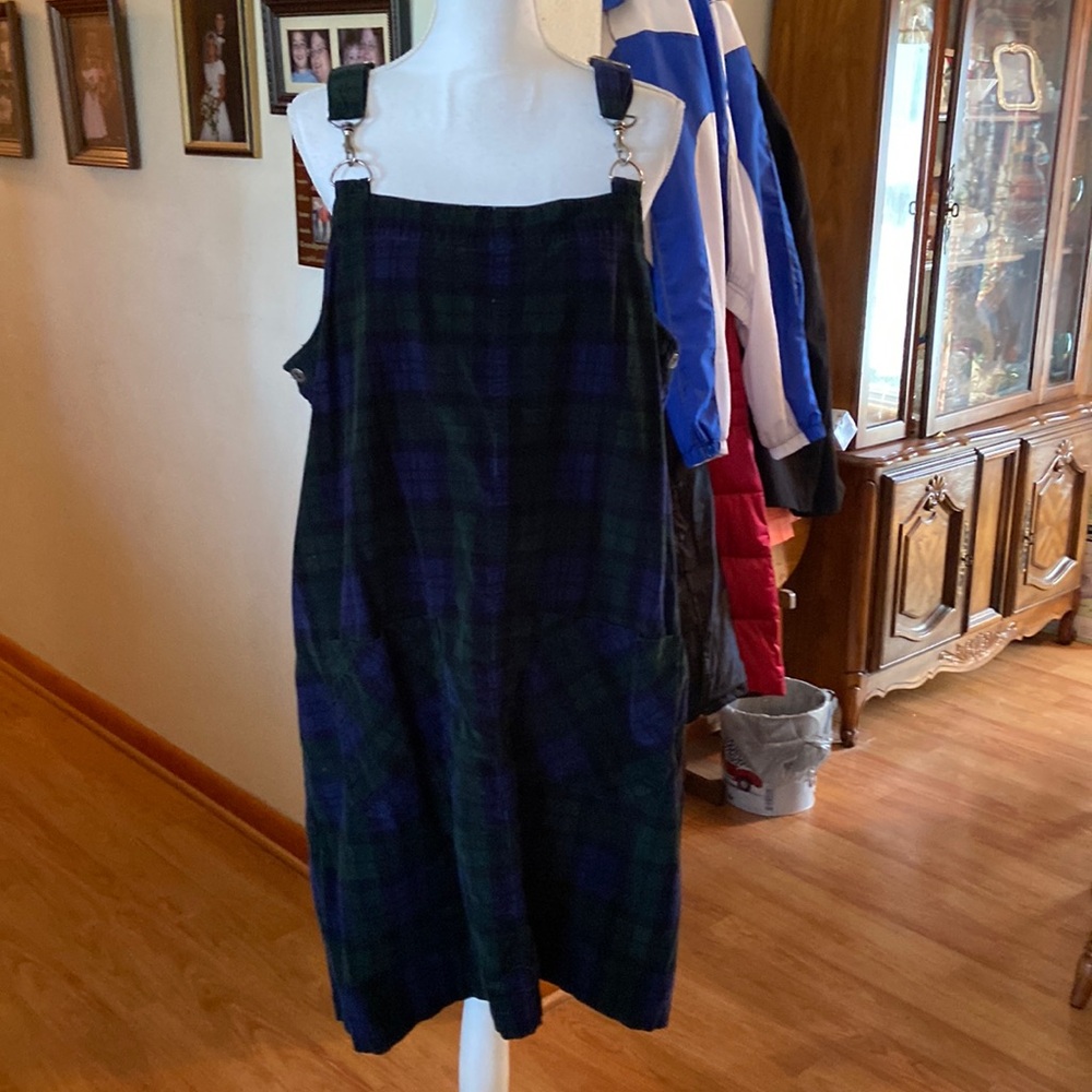 Blue and green corduroy jumper